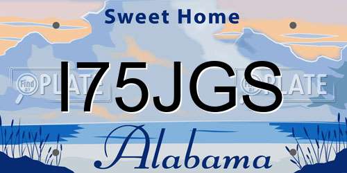 I75JGS Alabama License Plate