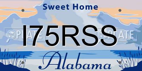 I75RSS Alabama License Plate
