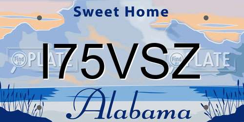 I75VSZ Alabama License Plate