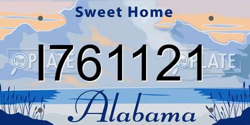 I761121 Alabama License Plate