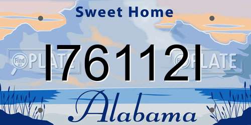I76112I Alabama License Plate