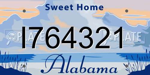 I764321 Alabama License Plate