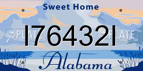I76432I Alabama License Plate