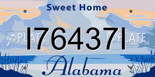 I76437I Alabama License Plate