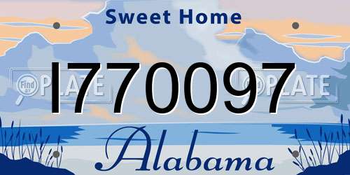 I770097 Alabama License Plate
