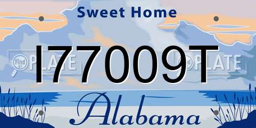 I77009T Alabama License Plate