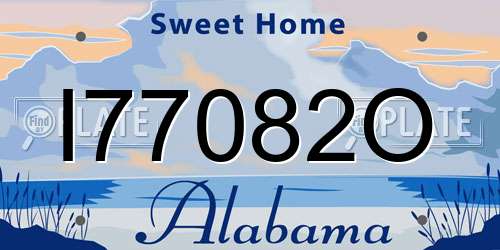 I77082O Alabama License Plate