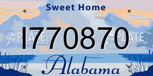 I770870 Alabama License Plate