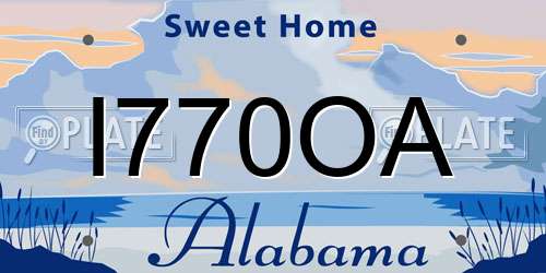 I770OA Alabama License Plate