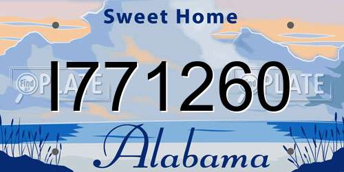 I771260 Alabama License Plate