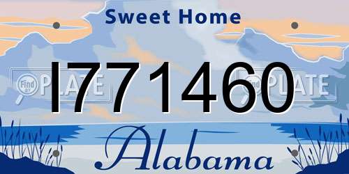 I771460 Alabama License Plate