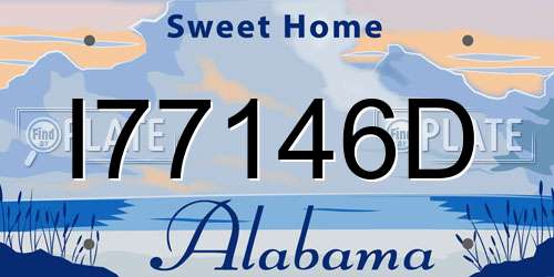 I77146D Alabama License Plate