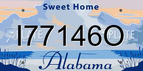 I77146O Alabama License Plate