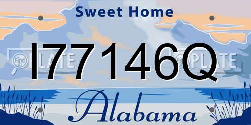 I77146Q Alabama License Plate