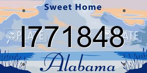 I771848 Alabama License Plate
