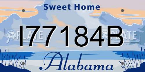 I77184B Alabama License Plate