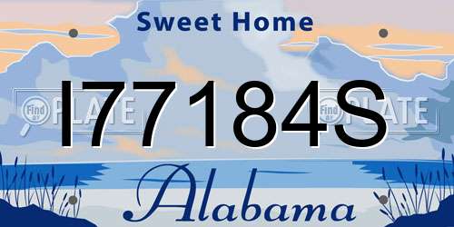 I77184S Alabama License Plate