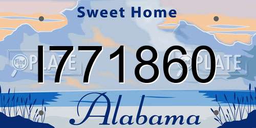I771860 Alabama License Plate