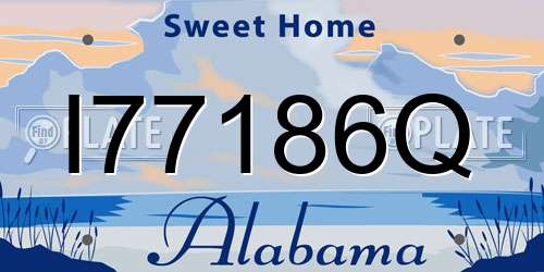 I77186Q Alabama License Plate