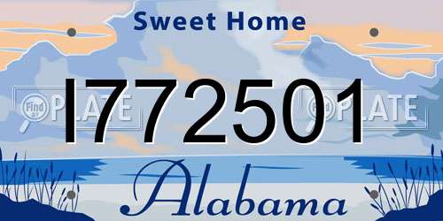 I772501 Alabama License Plate