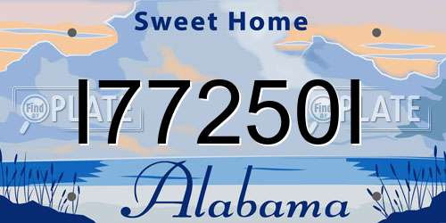 I77250I Alabama License Plate