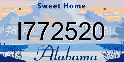 I772520 Alabama License Plate
