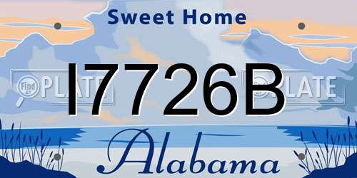 I7726B Alabama License Plate