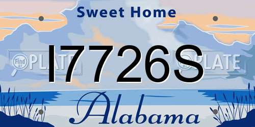 I7726S Alabama License Plate
