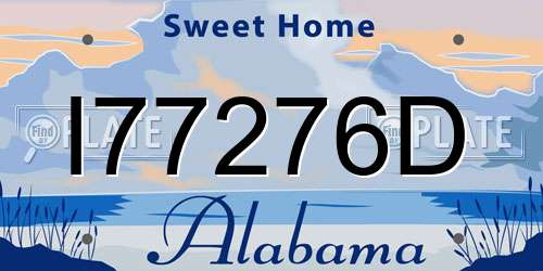 I77276D Alabama License Plate