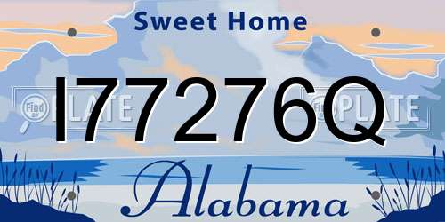I77276Q Alabama License Plate