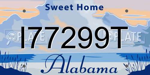 I77299T Alabama License Plate