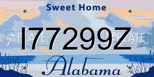 I77299Z Alabama License Plate