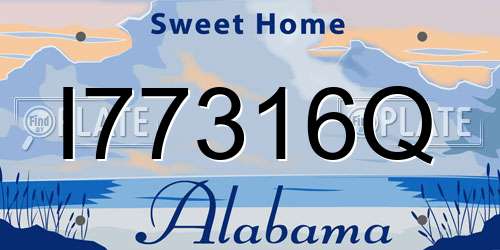 I77316Q Alabama License Plate