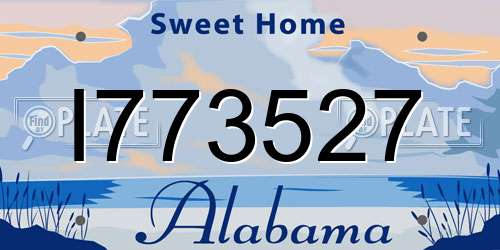 I773527 Alabama License Plate