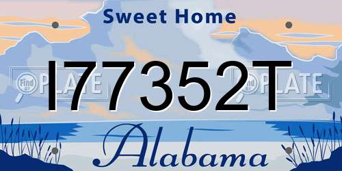 I77352T Alabama License Plate