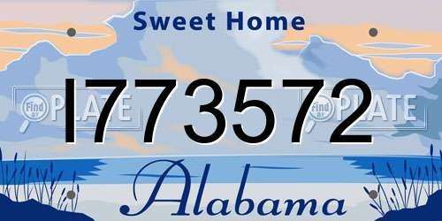 I773572 Alabama License Plate