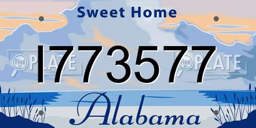 I773577 Alabama License Plate