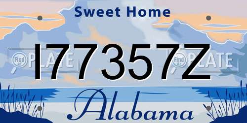 I77357Z Alabama License Plate