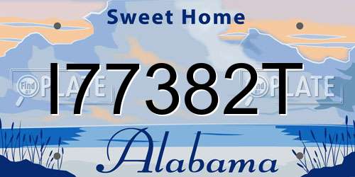 I77382T Alabama License Plate