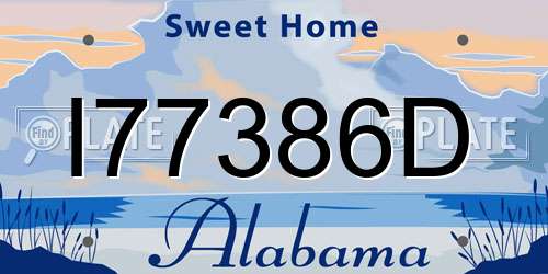 I77386D Alabama License Plate