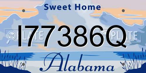 I77386Q Alabama License Plate