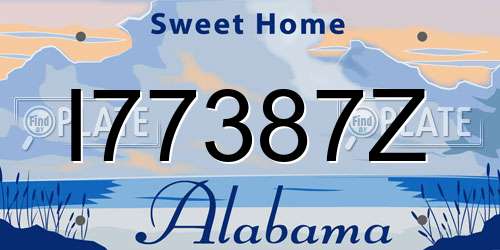 I77387Z Alabama License Plate