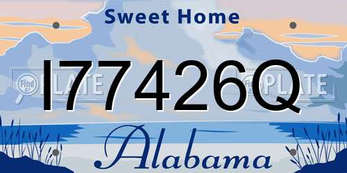 I77426Q Alabama License Plate