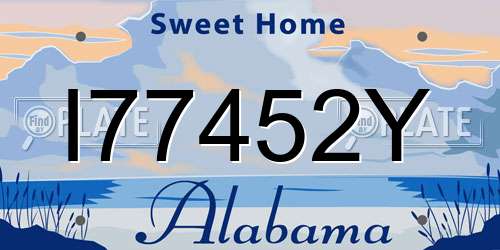 I77452Y Alabama License Plate