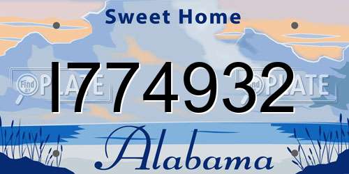 I774932 Alabama License Plate