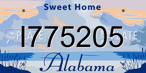 I775205 Alabama License Plate