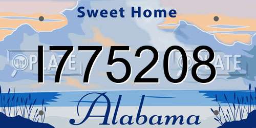 I775208 Alabama License Plate