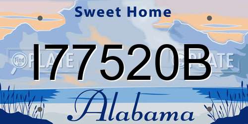 I77520B Alabama License Plate