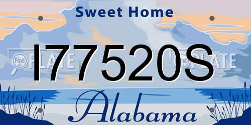 I77520S Alabama License Plate