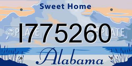 I775260 Alabama License Plate